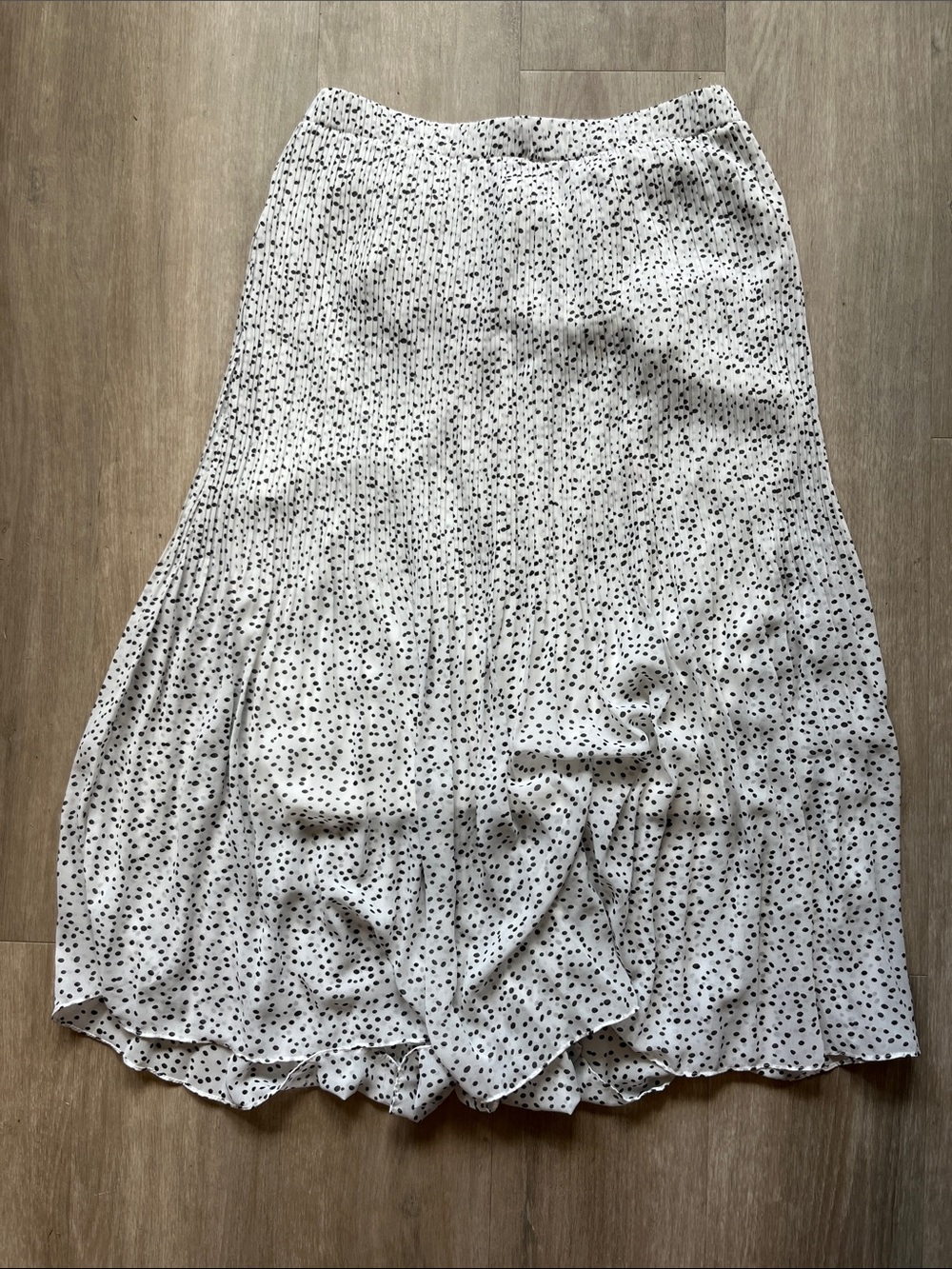 WD NY White Polka Dot Maxi Skirt